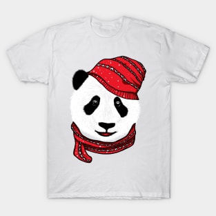 PANDA FACE SCARF T-Shirt